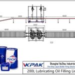 Automatic 200L Lubricating Oil Filling Line Automatisk 200L smøreoljefyllingslinje